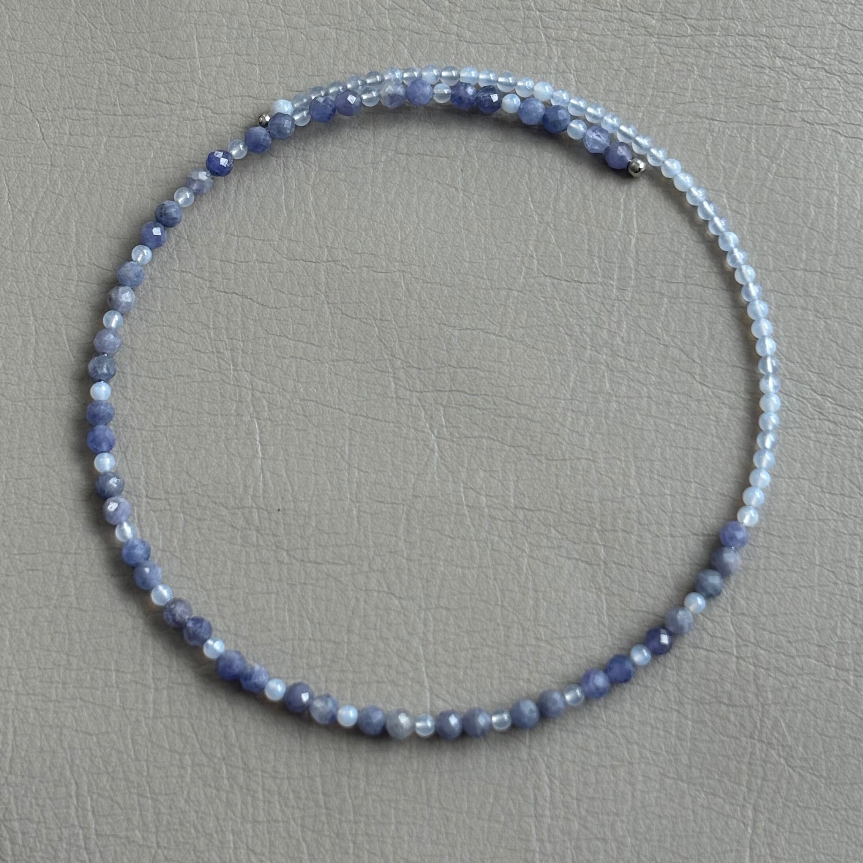 choker_ tanzanite×blue lace agate(A)