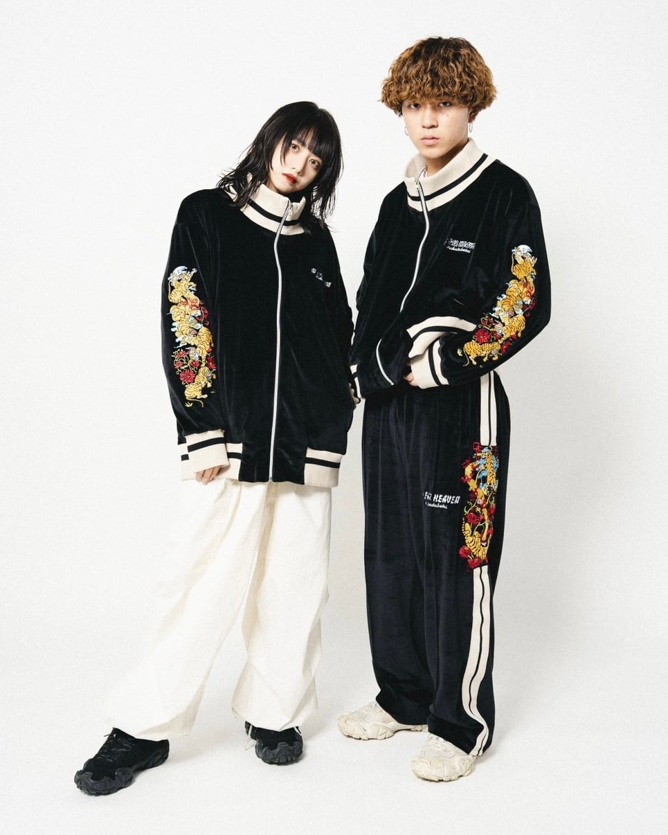 Tiger track pants【black】 | チュウカタベタイ