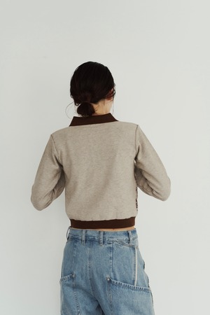 Jacquard Polo Knit / BROWN
