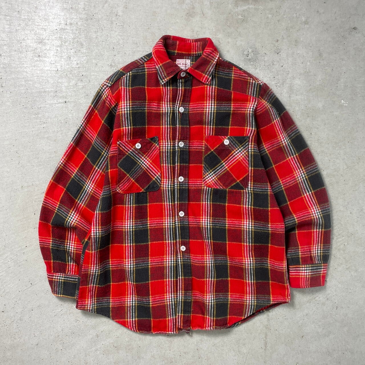 60〜70年代 BIG MAC ビッグマック ヘビーネルシャツ チェックシャツ  