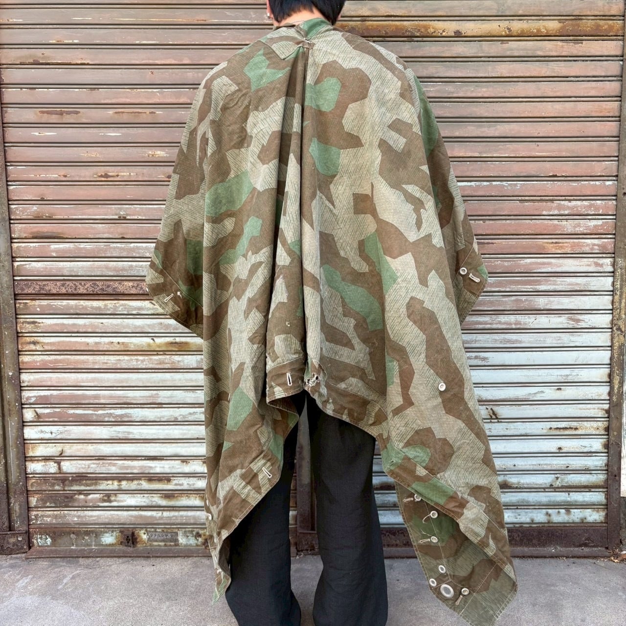 貴重 40s German Army ドイツ軍 実物 M-31 Splinter Camo Zeltbahn WW2