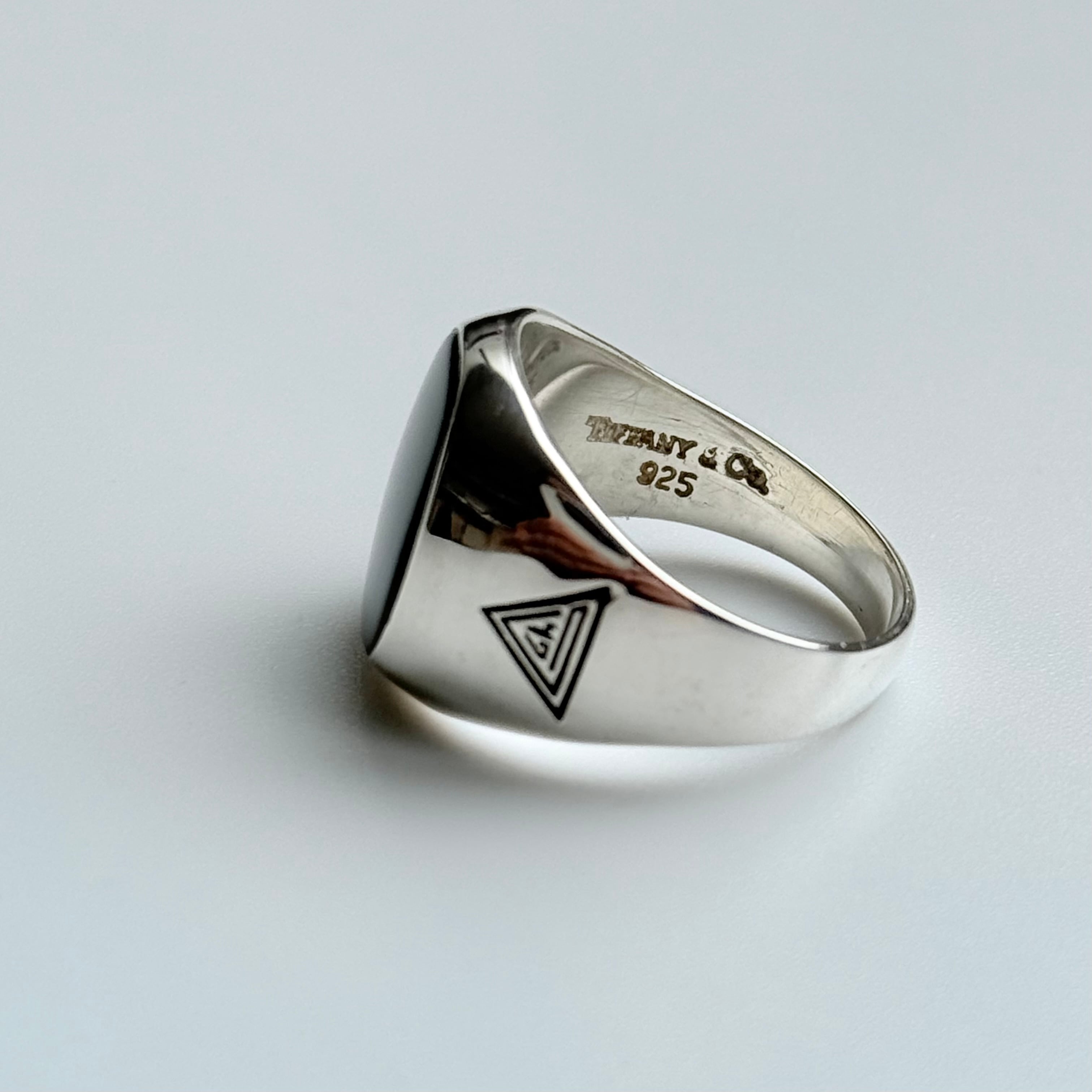 vintage tiffany ヴィンテージティファニー80s company ring Black
