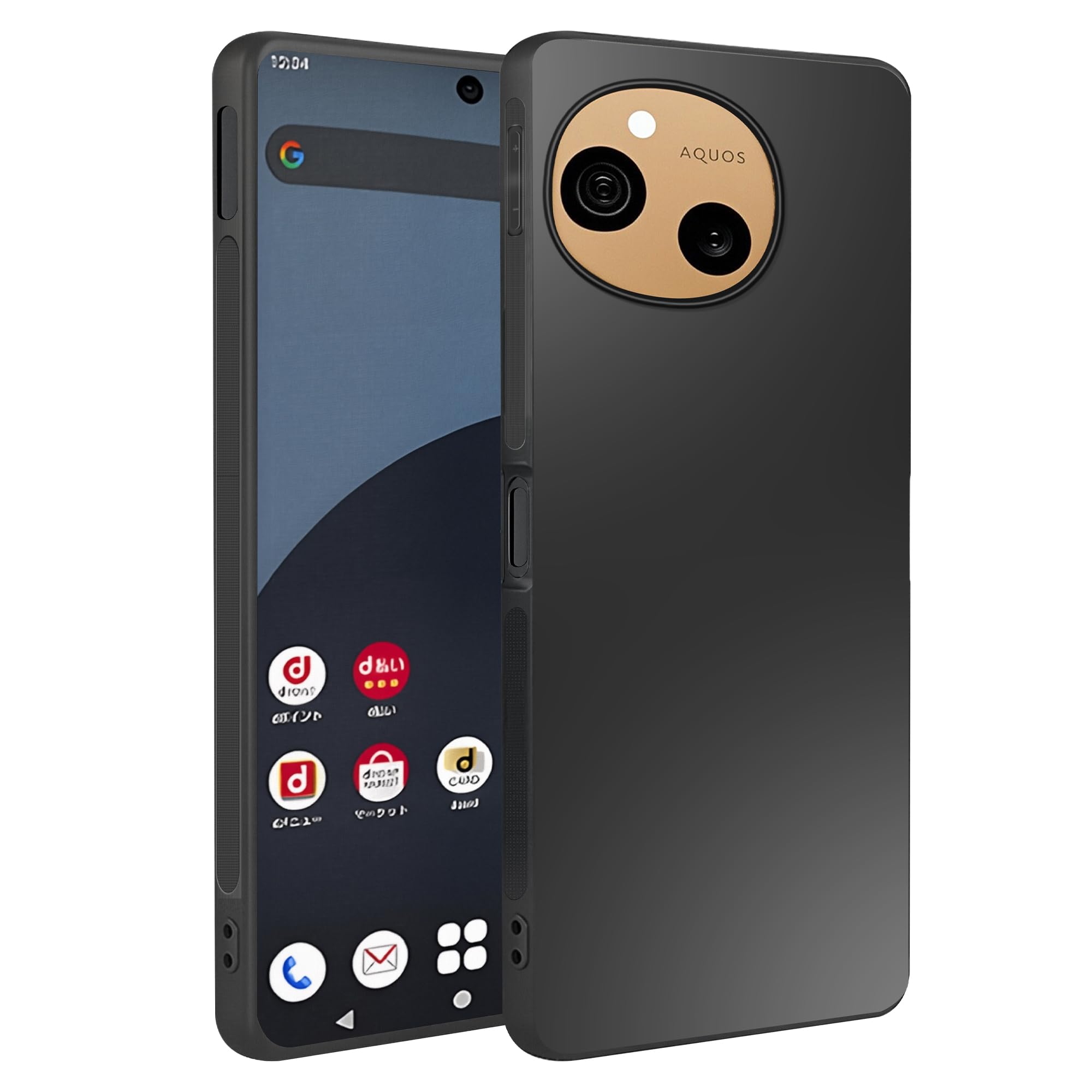 ZXZone Aquos Sense10/Sense9 用 ケース アクオスセンス10 SH-53F SH-M33 SH-53E SHG14カバー 耐衝撃 MIL規格 滑り止め 防指紋 両側ストラップホール仕様 スマホケース ブラック(Sense10/Sense9 対応)