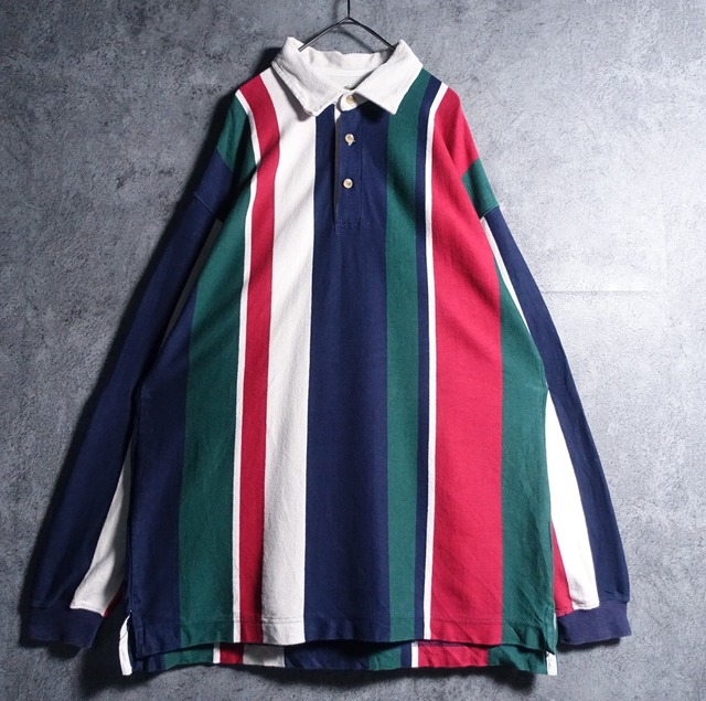 00s “Eddie Bauer” Multicolor striped rugby shirt