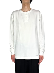 【WACKO MARIA】HEALTHKNIT / HENLEY NECK LONG SLEEVE T-SHIRT