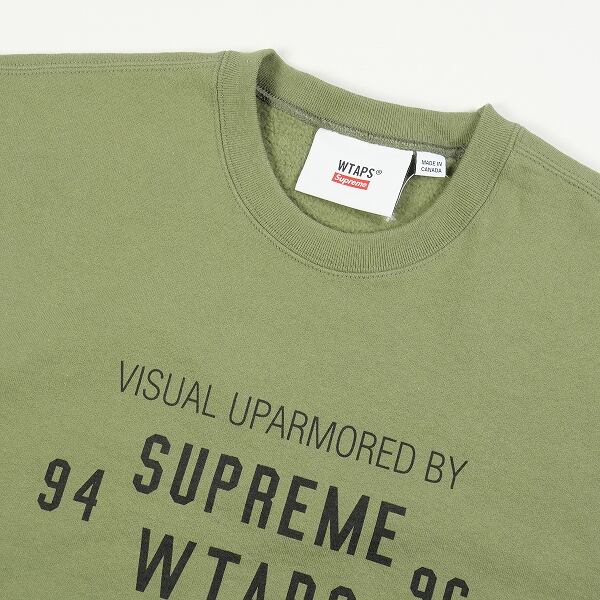Supreme WTAPS クルーネック スウェット オリーブ