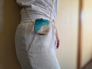 506.オーシャンレジンアート 海のミニバッグ