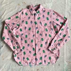 Ralph Lauren Polo Bear 総柄 L/S Shirt L F809