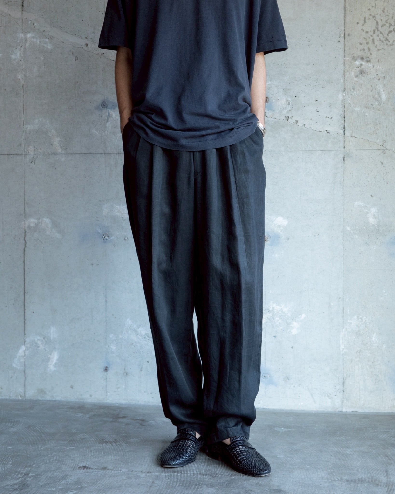 NYLON WIDE EASY TROUSERS made by Antwort | PAY ID
