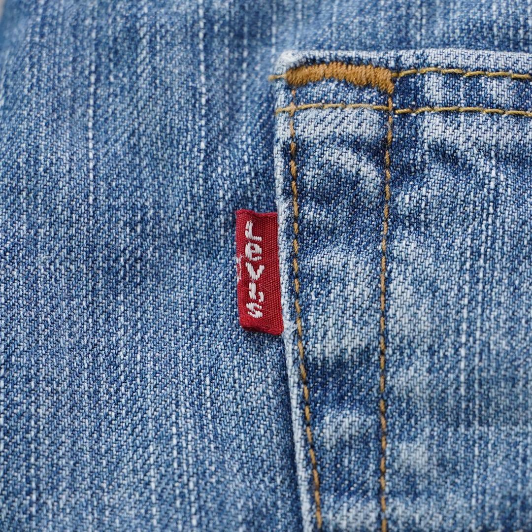 リーバイス569 Levis W32 ブルーデニム 青 ヒゲ 古着 15490 古着通販 W38☆古着 リーバイス Levis 569 ジーンズ メンズ ヒゲ 紺 デニム
