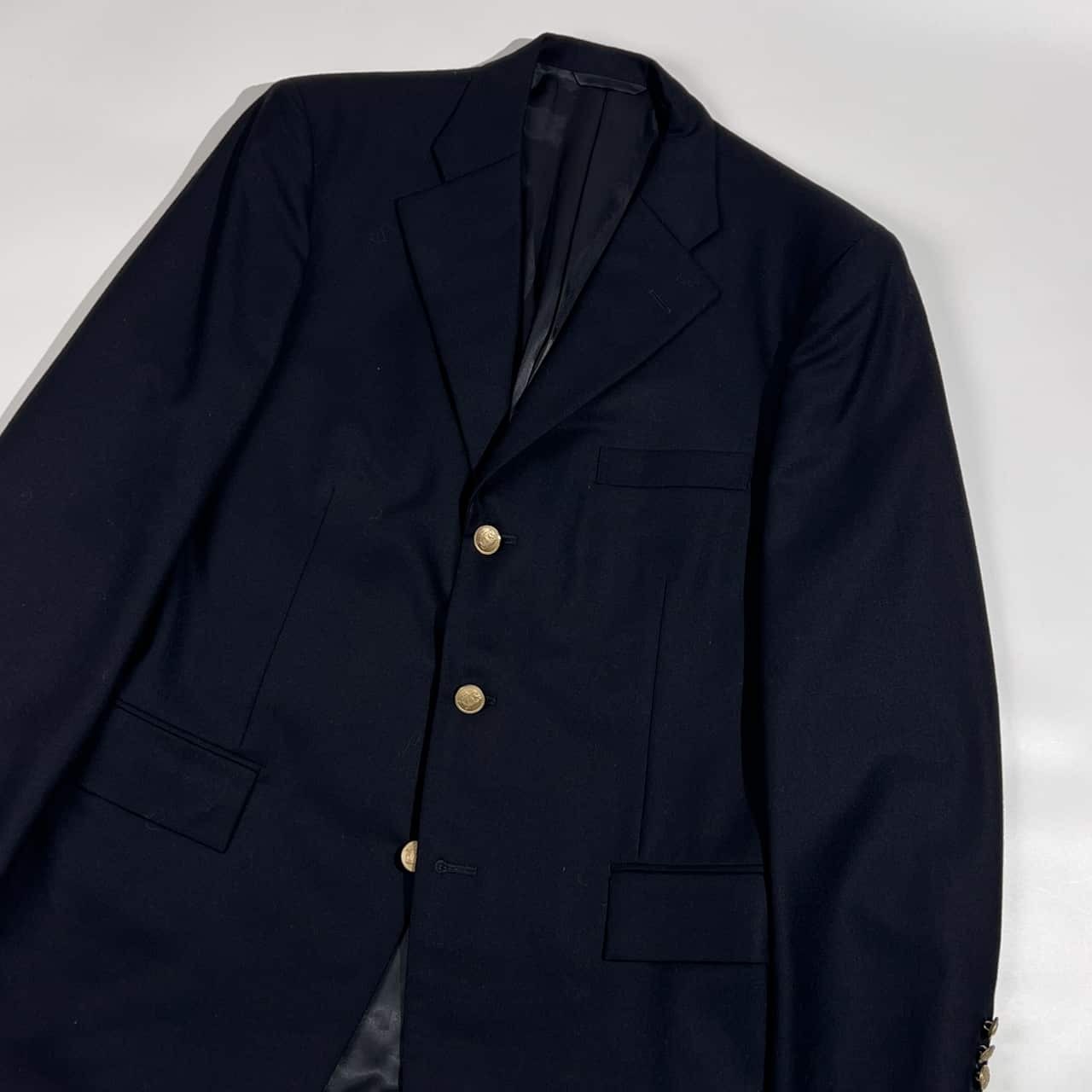 NEW YORKER ニューヨーカー 3B テーラードジャケット YA6/ネイビー ブラック メンズ