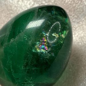 T19虹たまご☆透明度有り♪グリーンフローライトたまご