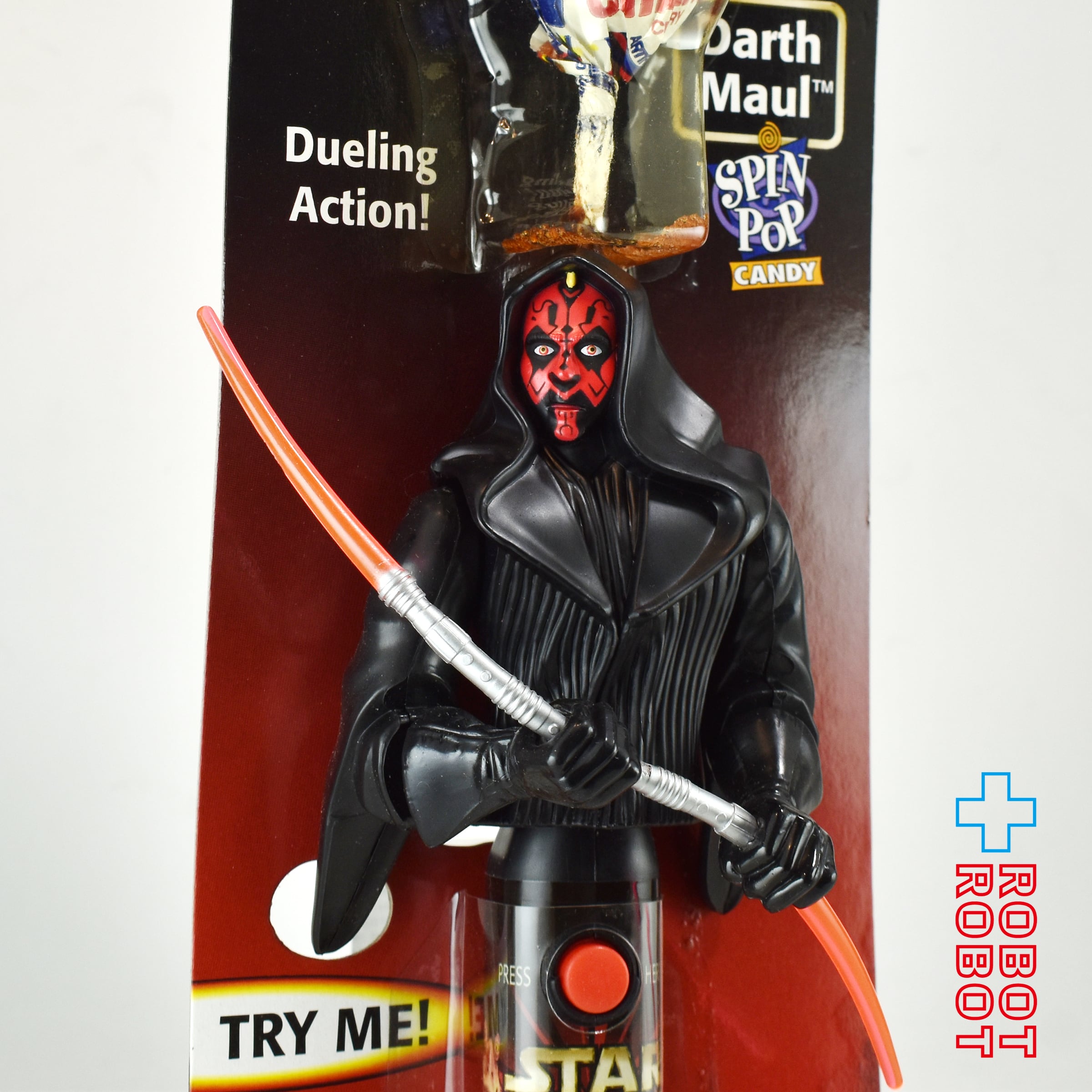 ダースモール チュッパチャップス スピンポップ　ダースベイダーフィギュア 難あり：スター・ウォーズ ダースモール スピン ポップ キャンディ
