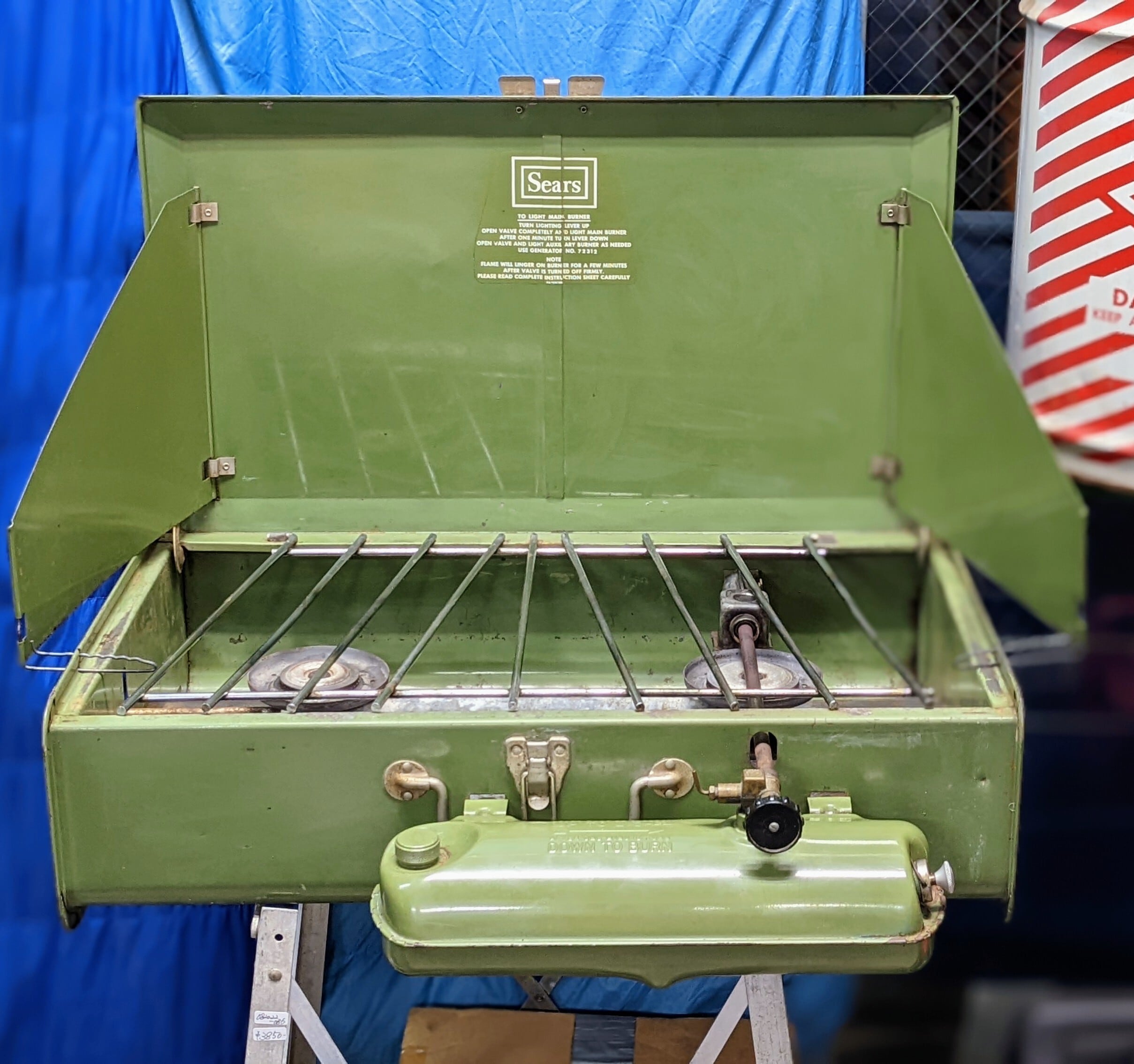 70's Vintage Sears 2barner Stove AvocadoGreen ビンテージ シアーズ