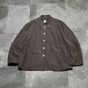 Jones new york silk linen stand collar jacket