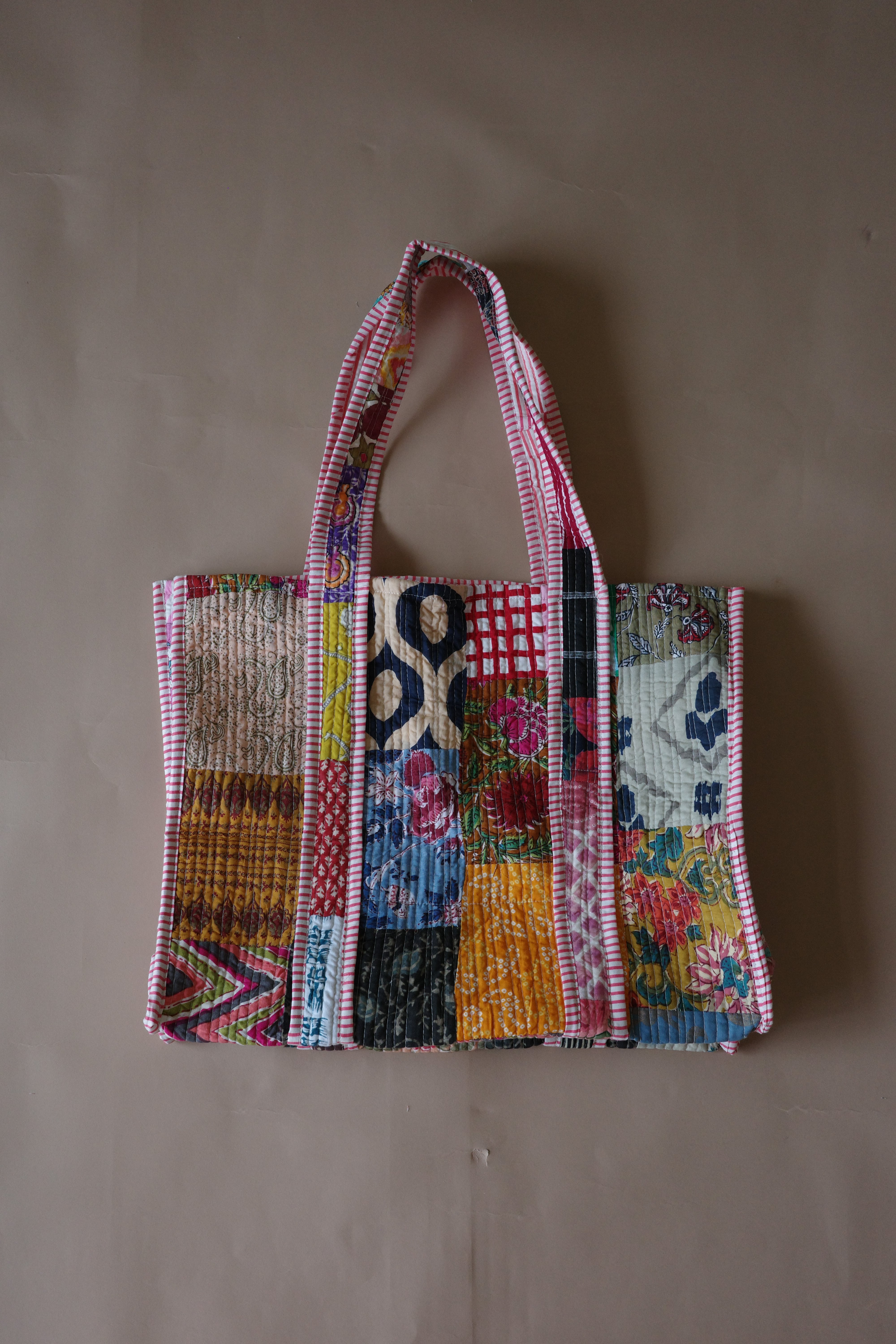Patchwork Quilted Reversible Tote bag