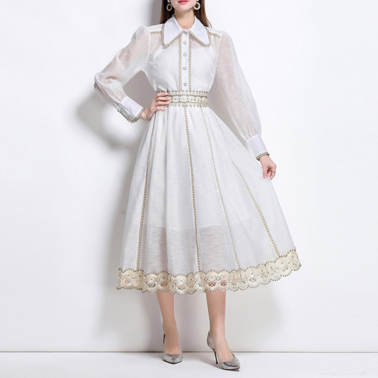 White one-piece dress 00210