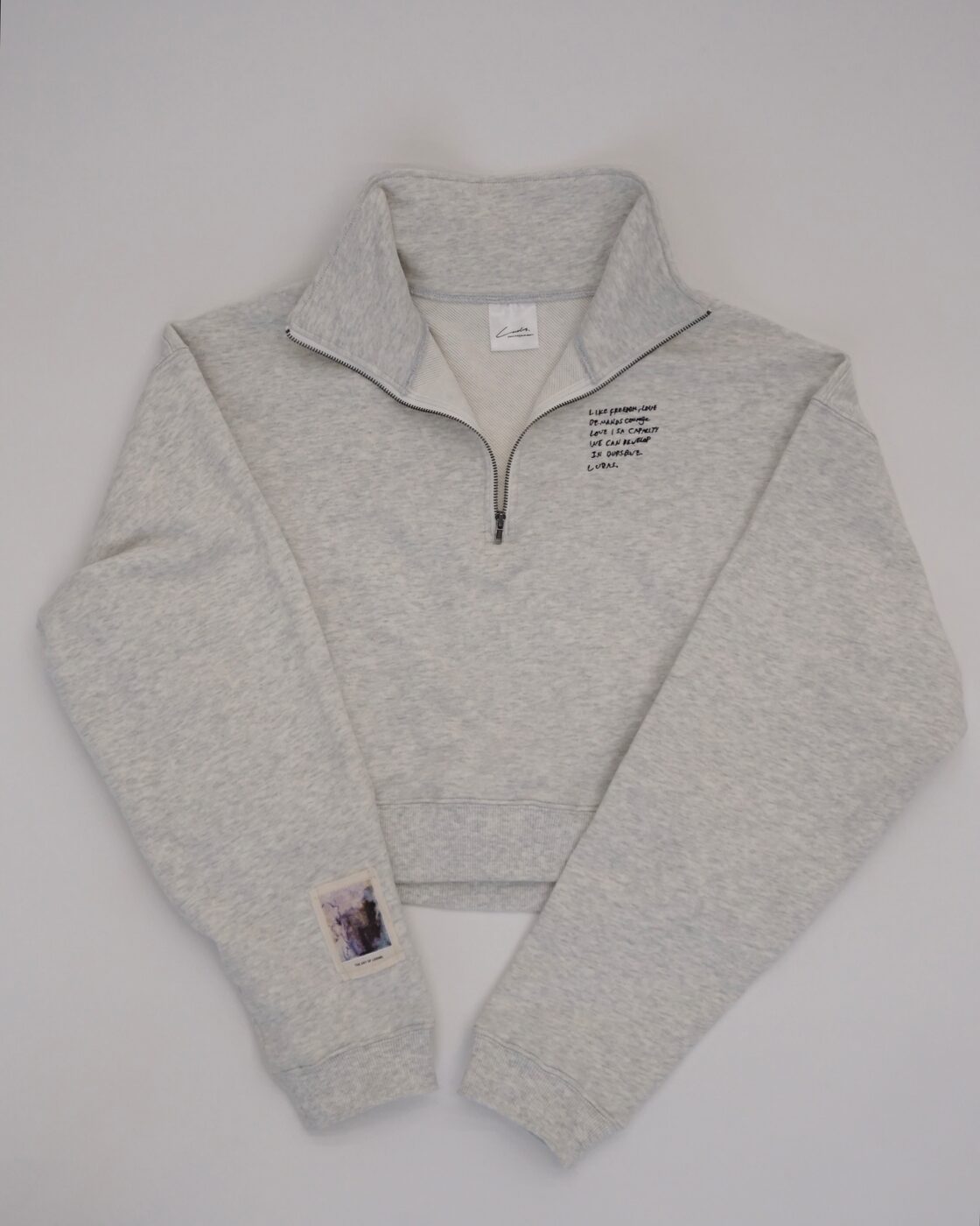 Half Zip Art Sweatshirt / M size | Pay ID 