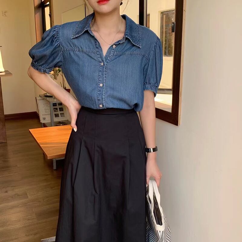 シャツ ジャケット レディースサマールーズスリーブ 夏物 ビッグFスモールZ韓国86938361278