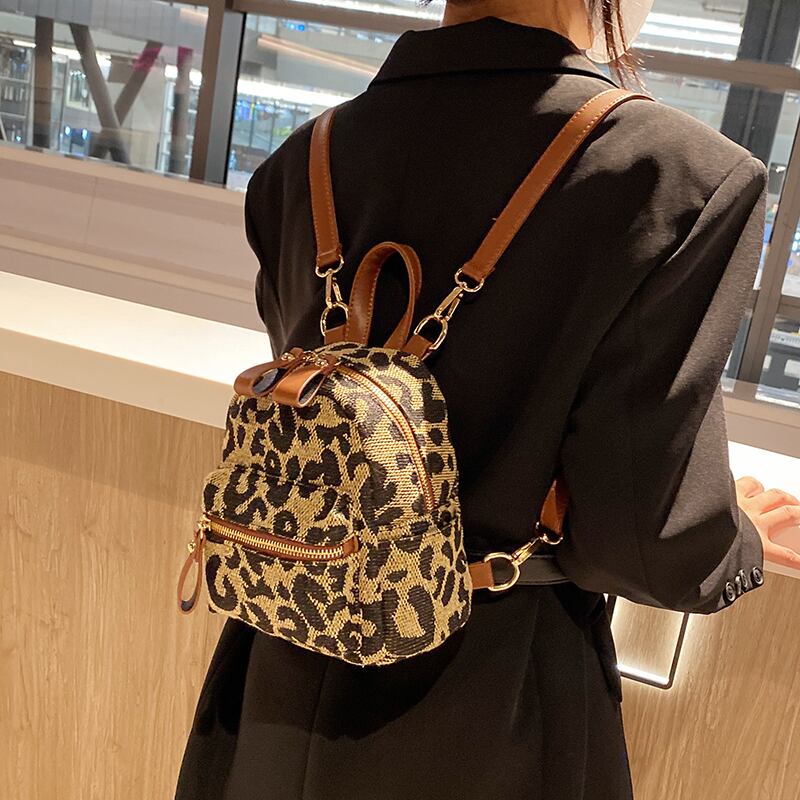 レオパードプリント柄 バックパック リュック Tiancai_Wing_Bag42408304594