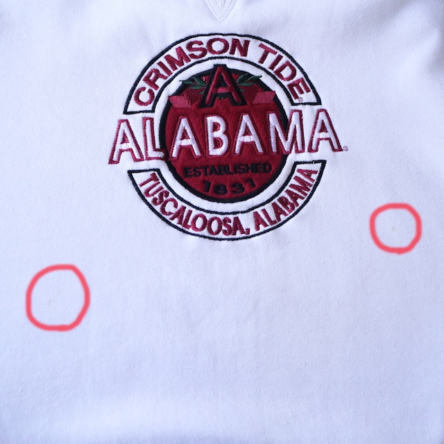 "刺繍" Alabama university college logo XXL over silhouette sweatshirt