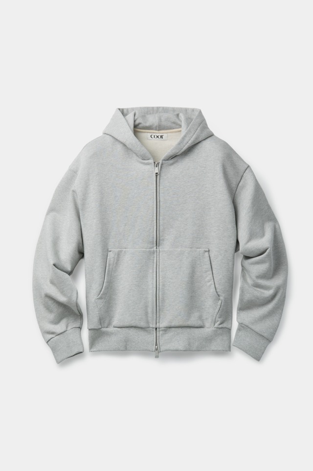 [COOR] Minimal Cotton Hooded Zip Jumper (Melange Gray) 正規品 韓国ブランド 韓国通販 韓国代行 韓国ファッション クール クーア クアー COOR 日本 店舗