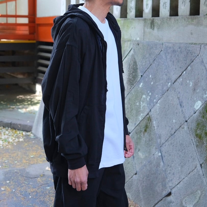 COMOLI(コモリ) /オックスジップパーカー-BLACK-(D01-01024) | Signs