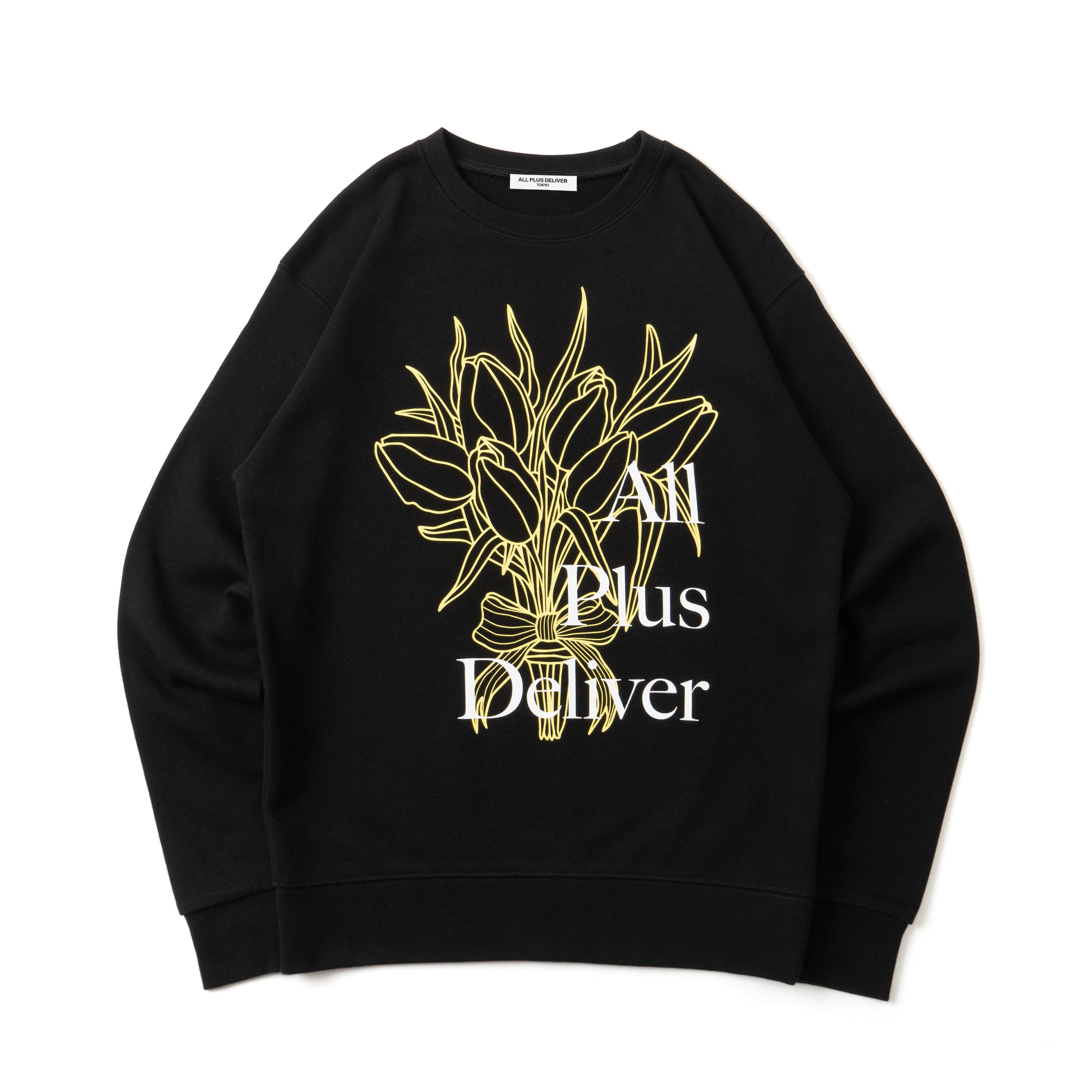 ALPSDR PRINT TULIP SWEAT / BLACK