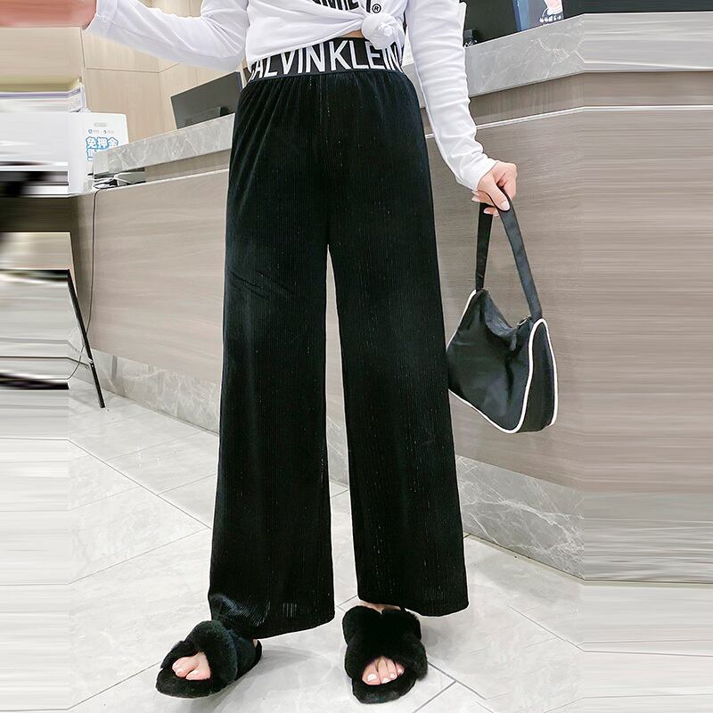 2020年初秋新作ファッションワイドレッグパンツマイクロファットMMワイルドカバーミートレターカジュアルパンツプラスサイズレディーストレンド ミックスインファッション41458678019