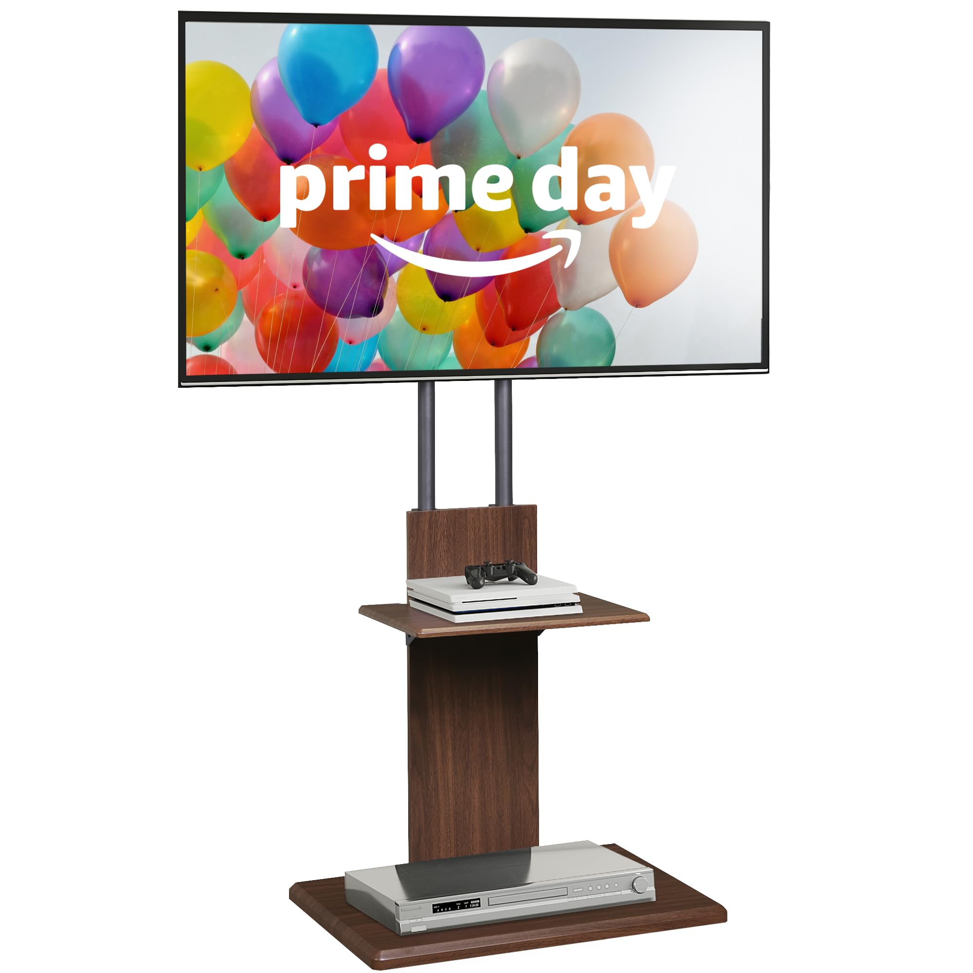 METIYA 小型 テレビスタンド 白 移動式 キャスター付き テレビ台 壁