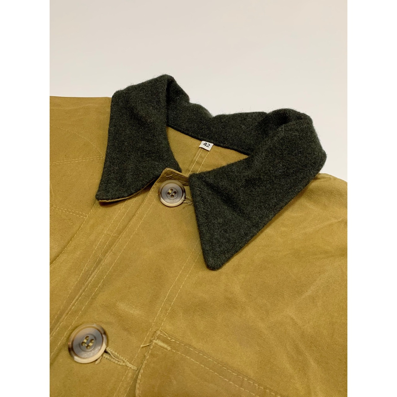 90s FILSON "TIN CLOTH" WAXED JACKET MADE IN USA  Size 42