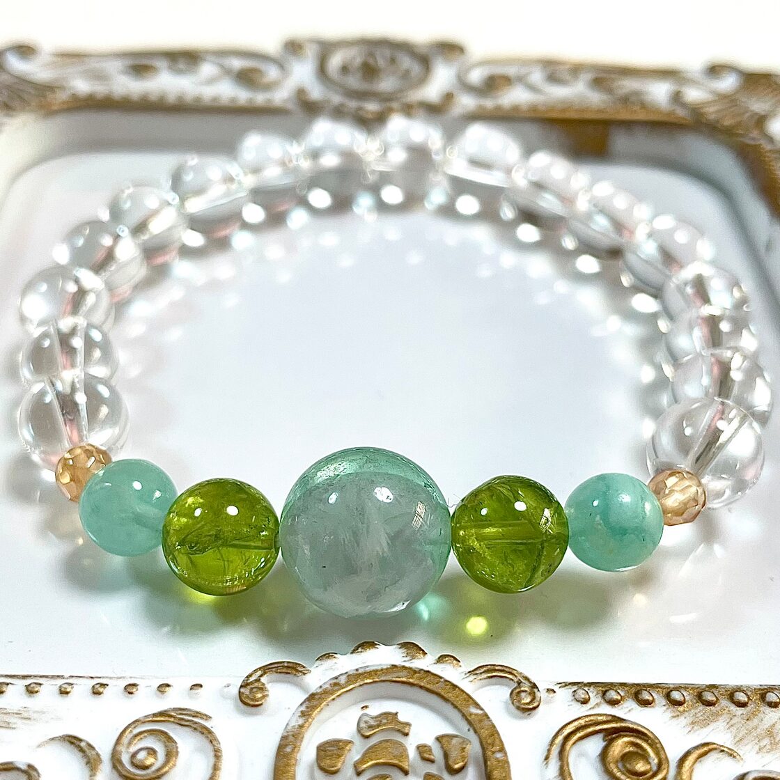 完売】エンジェルフェザーフローライト ブレスレット | Pay ID