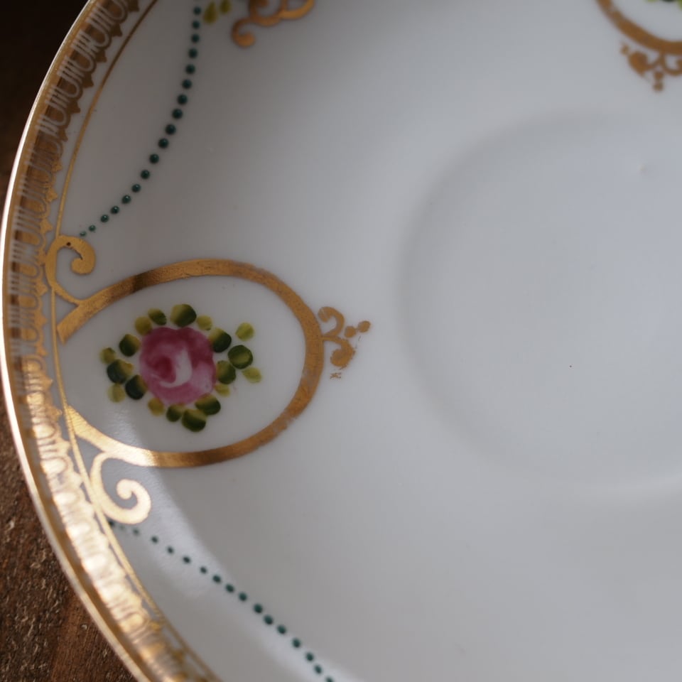 Old Noritake｜オールドノリタケ 薔薇と金彩ガーランド アンティーク