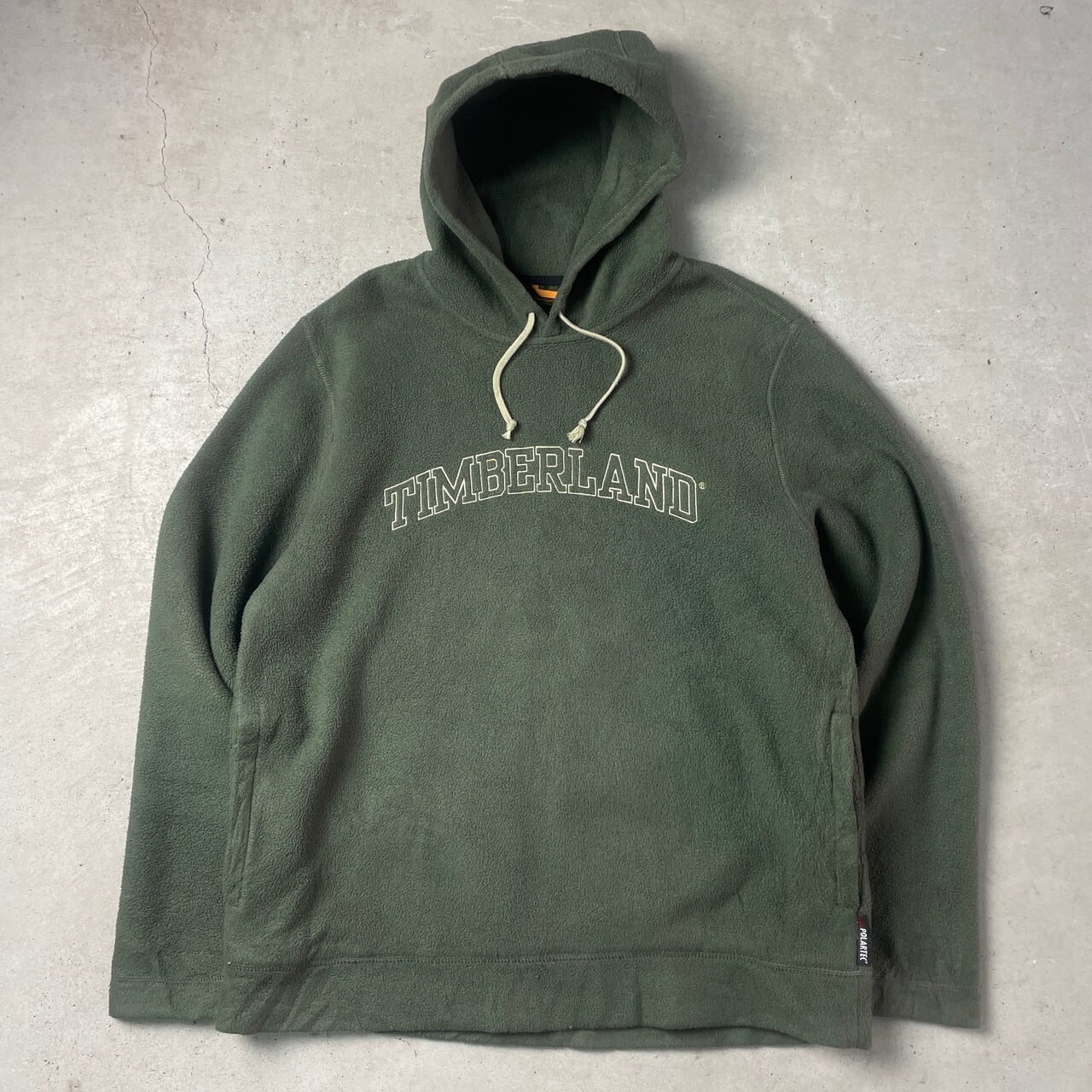 00年代 Timberland ティンバーランド フリースパーカー フロントロゴ 