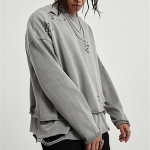 Oversize Damage Sweatshirt / オーバーサイズ ダメージ スウェット シャツ