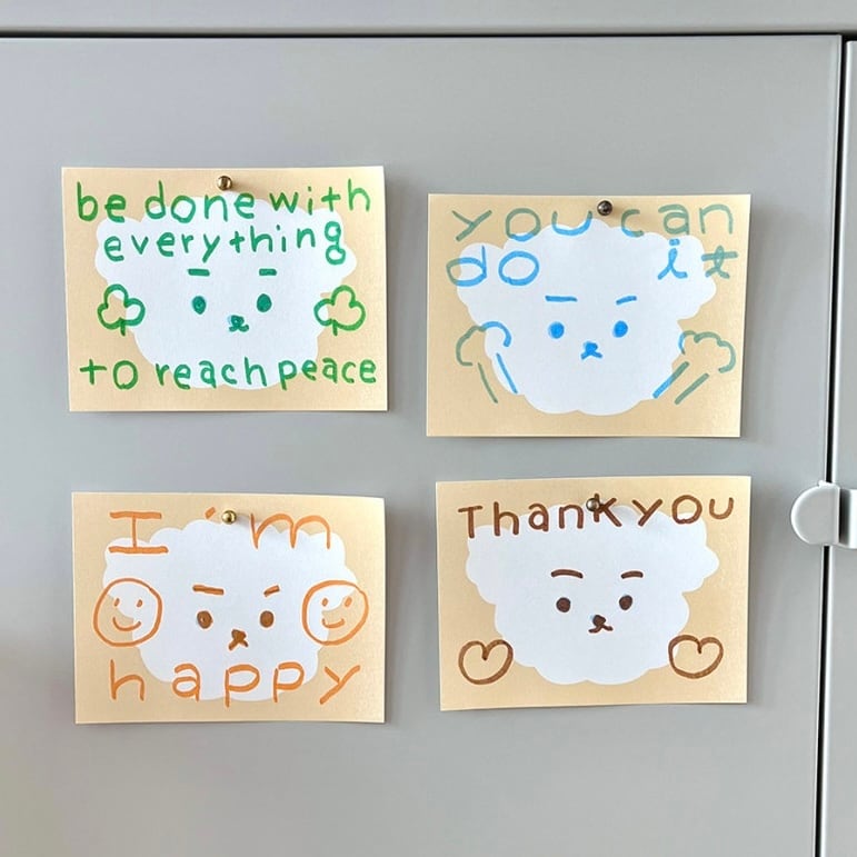 greenyeveryday】メモ帳 memopad happy | 韓国文具・雑貨 kaulcoffee