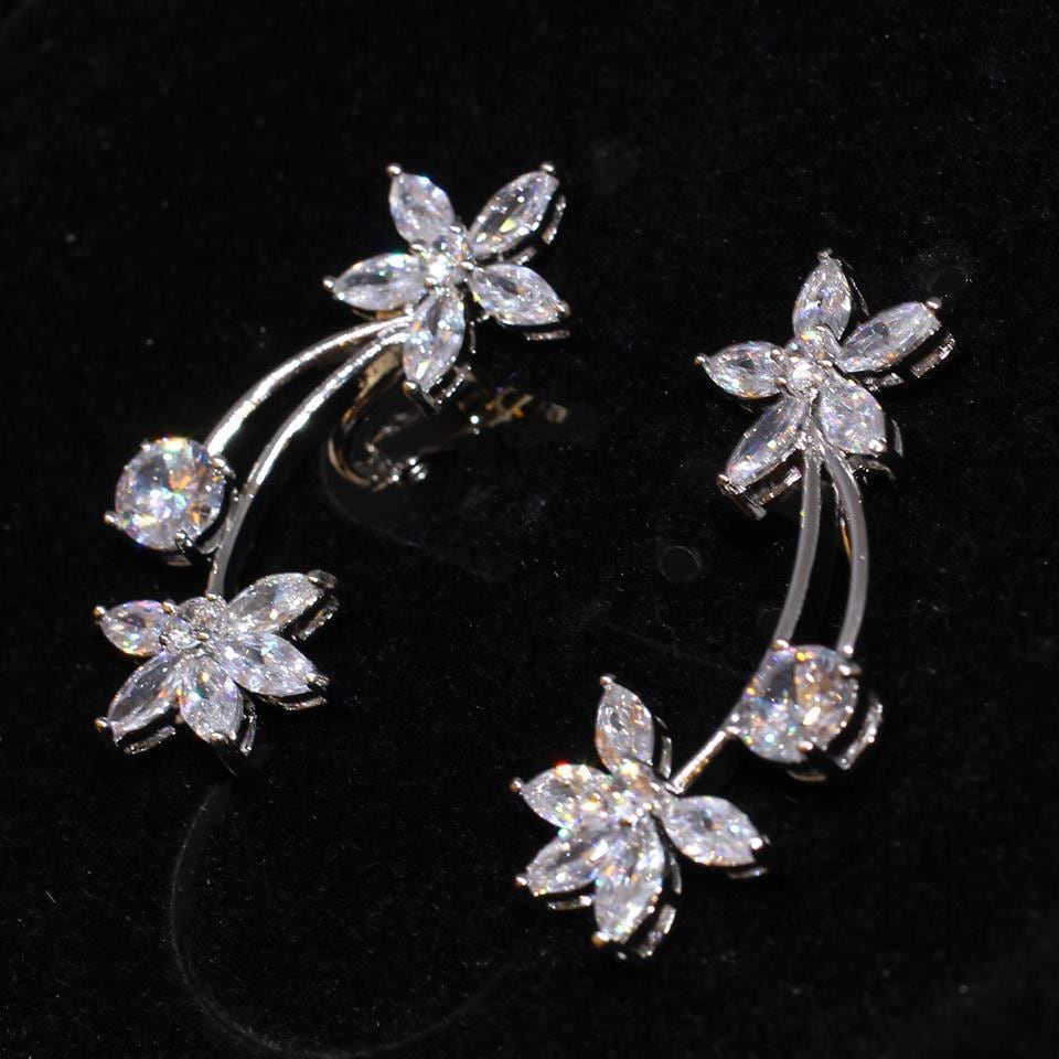 ネックレス・ピアスorイヤリングセット ウェディングアクセサリー cz