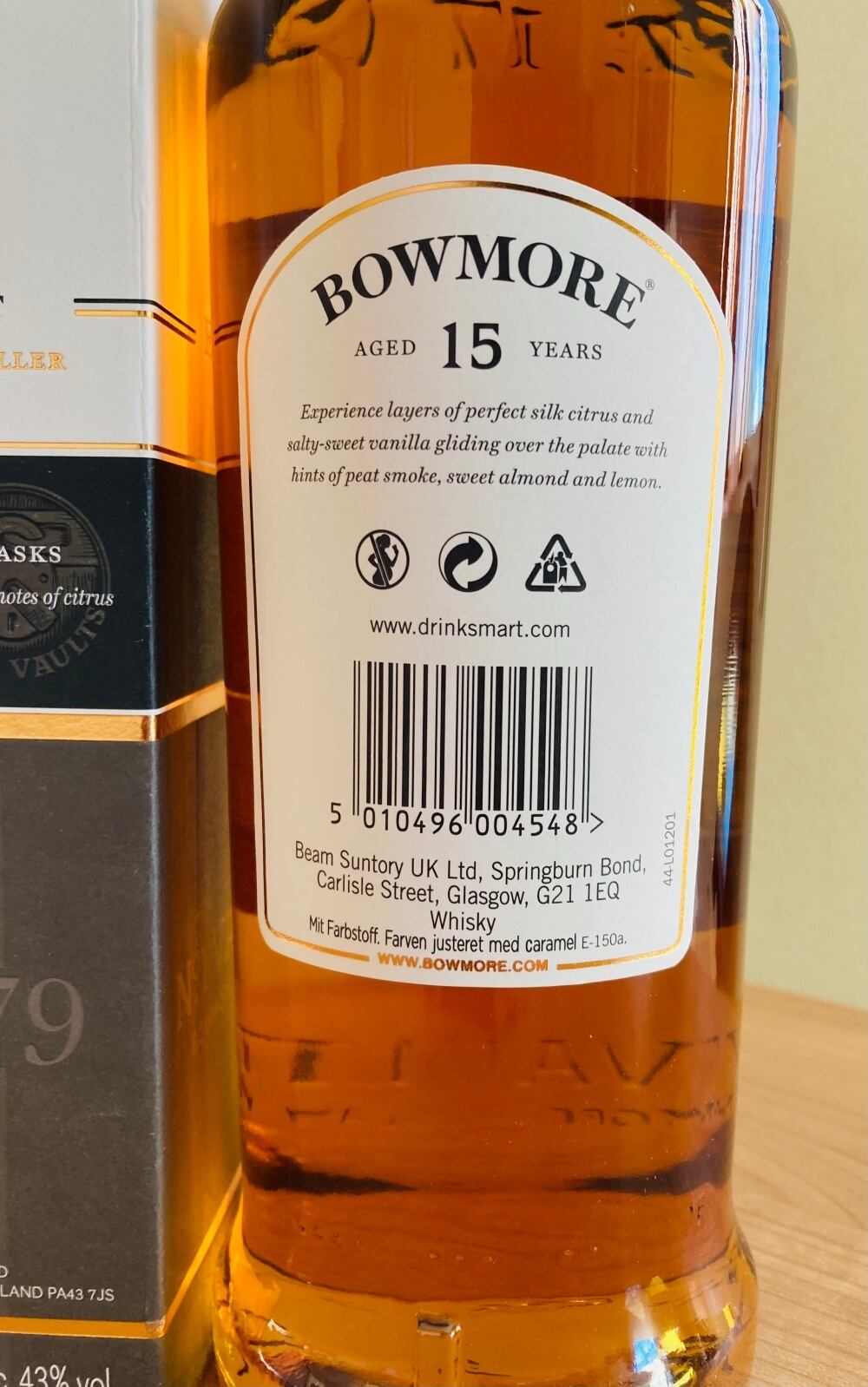 ボウモア 15年 ゴールデン & エレガント 43度 1000ml アイラシングル