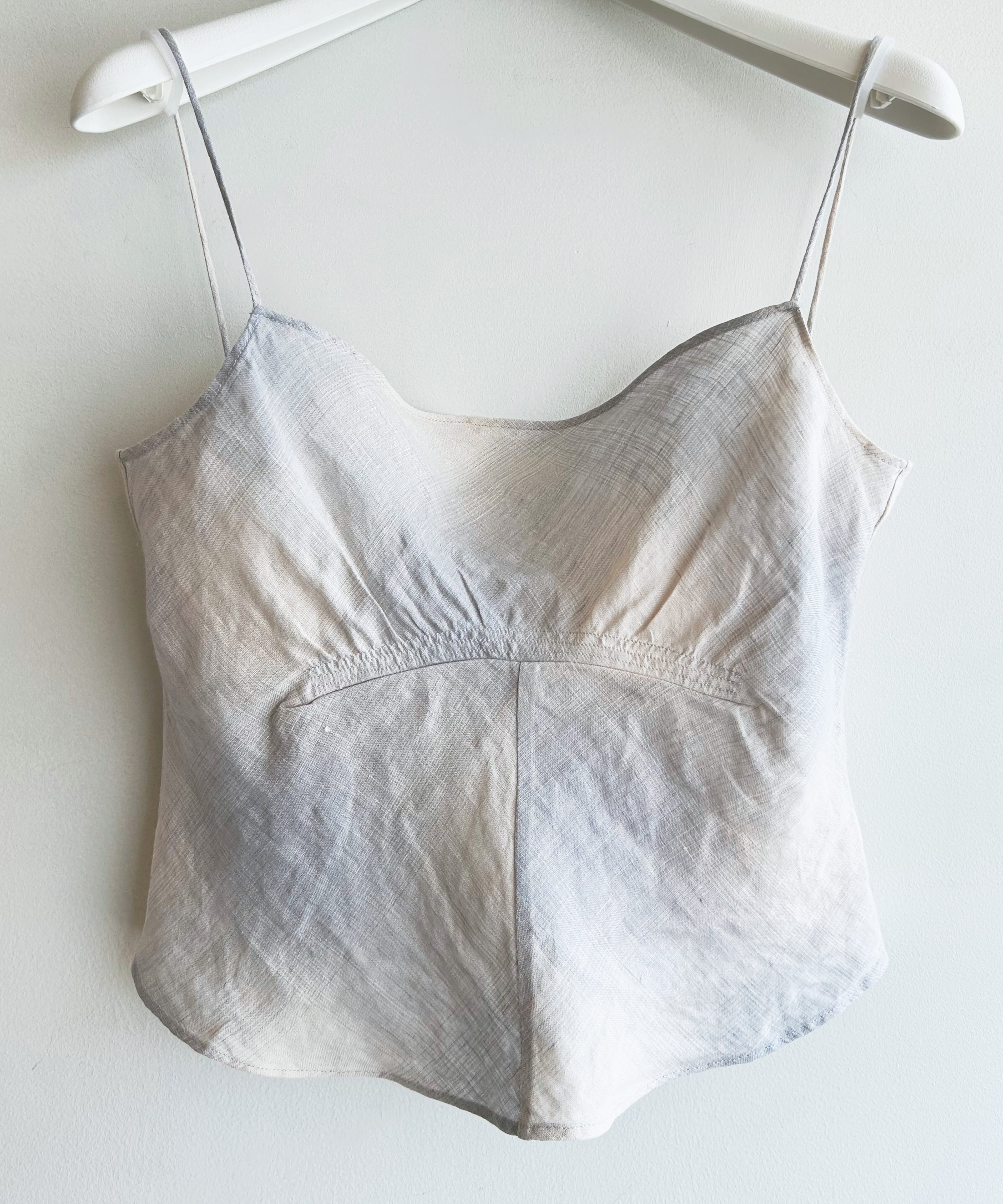 FUMIKA_UCHIDA / FU-V-TP008 SHADOW PLAID CAMISOLE(GREY FUMIKA_UCHIDA / FU-V-TP008 SHADOW PLAID CAMISOLE(GREY