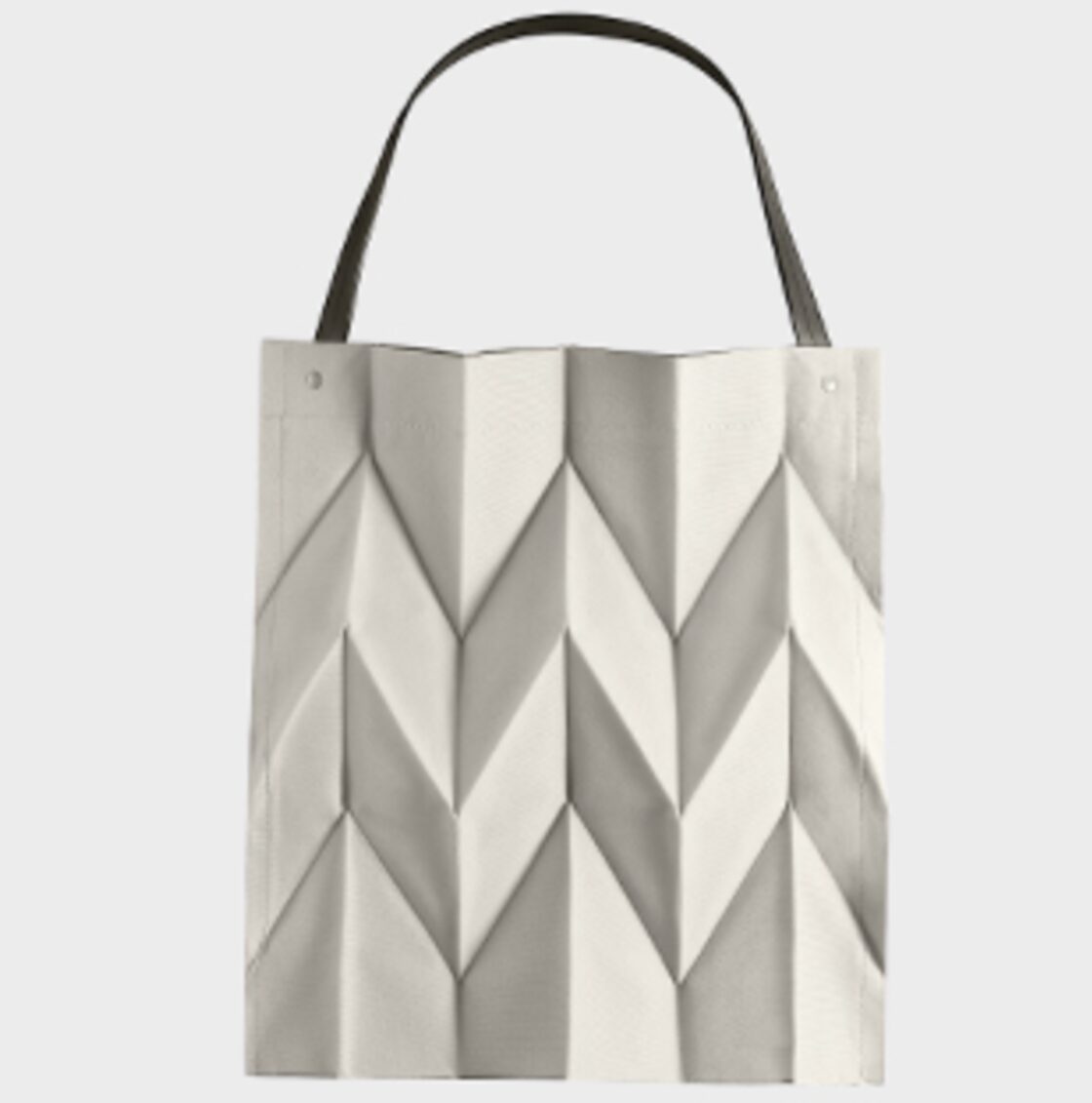 幾何学トートバッググレー