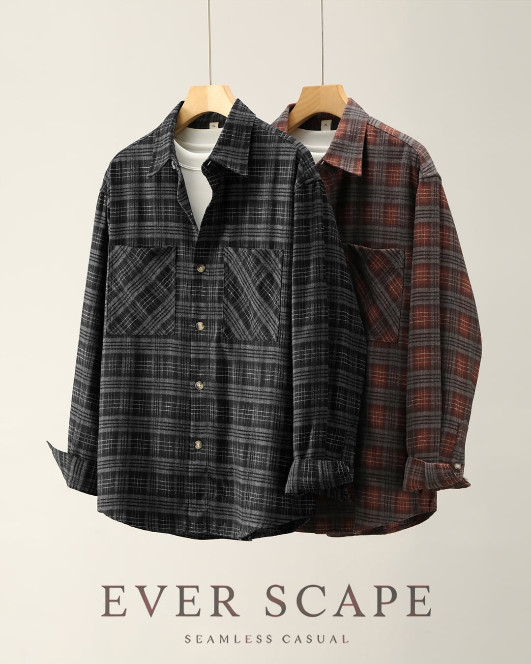 スコティッシュスタイル 起毛チェックシャツ 2色 A0029