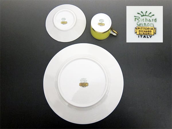 リチャード・ジノリ インペロイエロー カップ＆ソーサー プレート