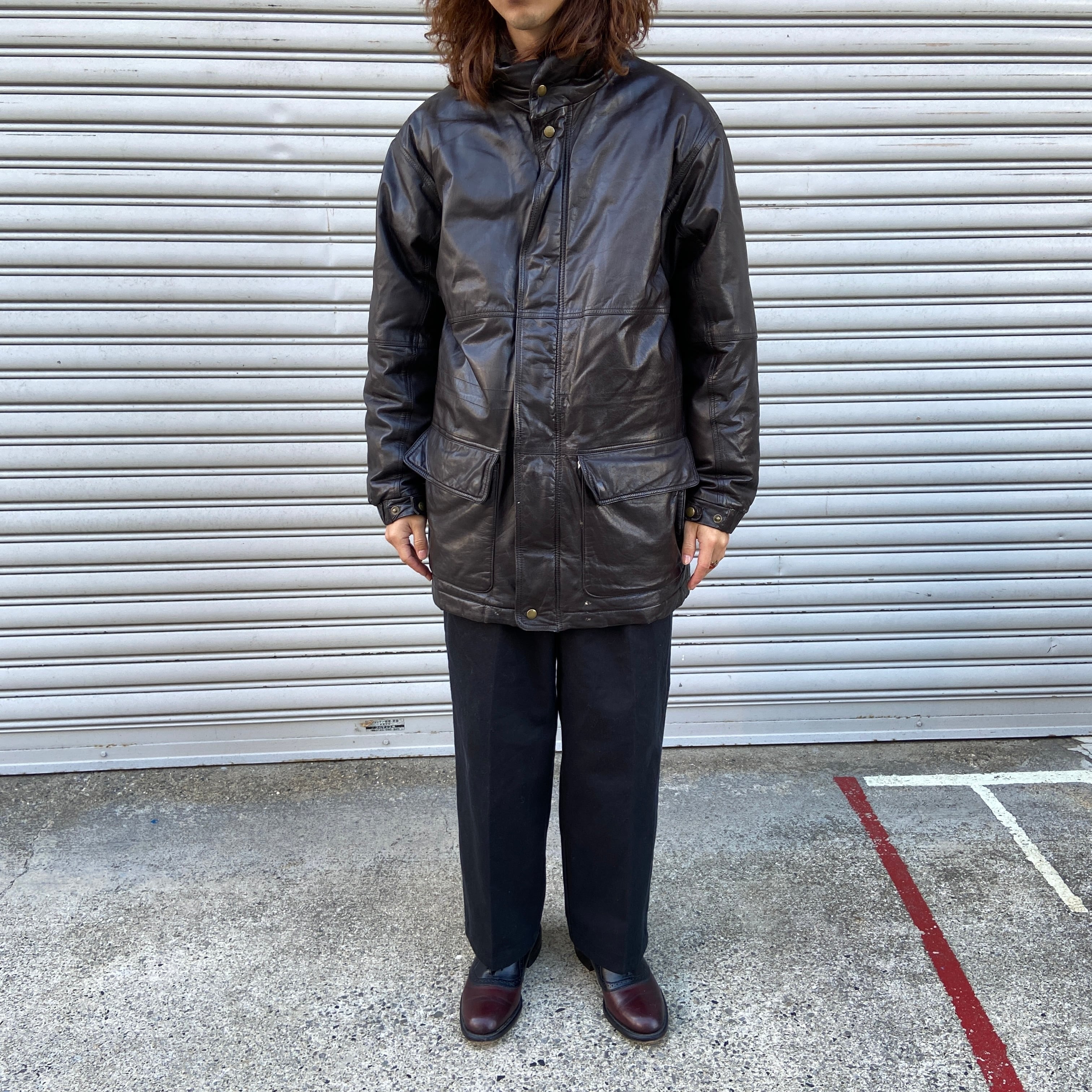 Eddie bauer レザーダウン s