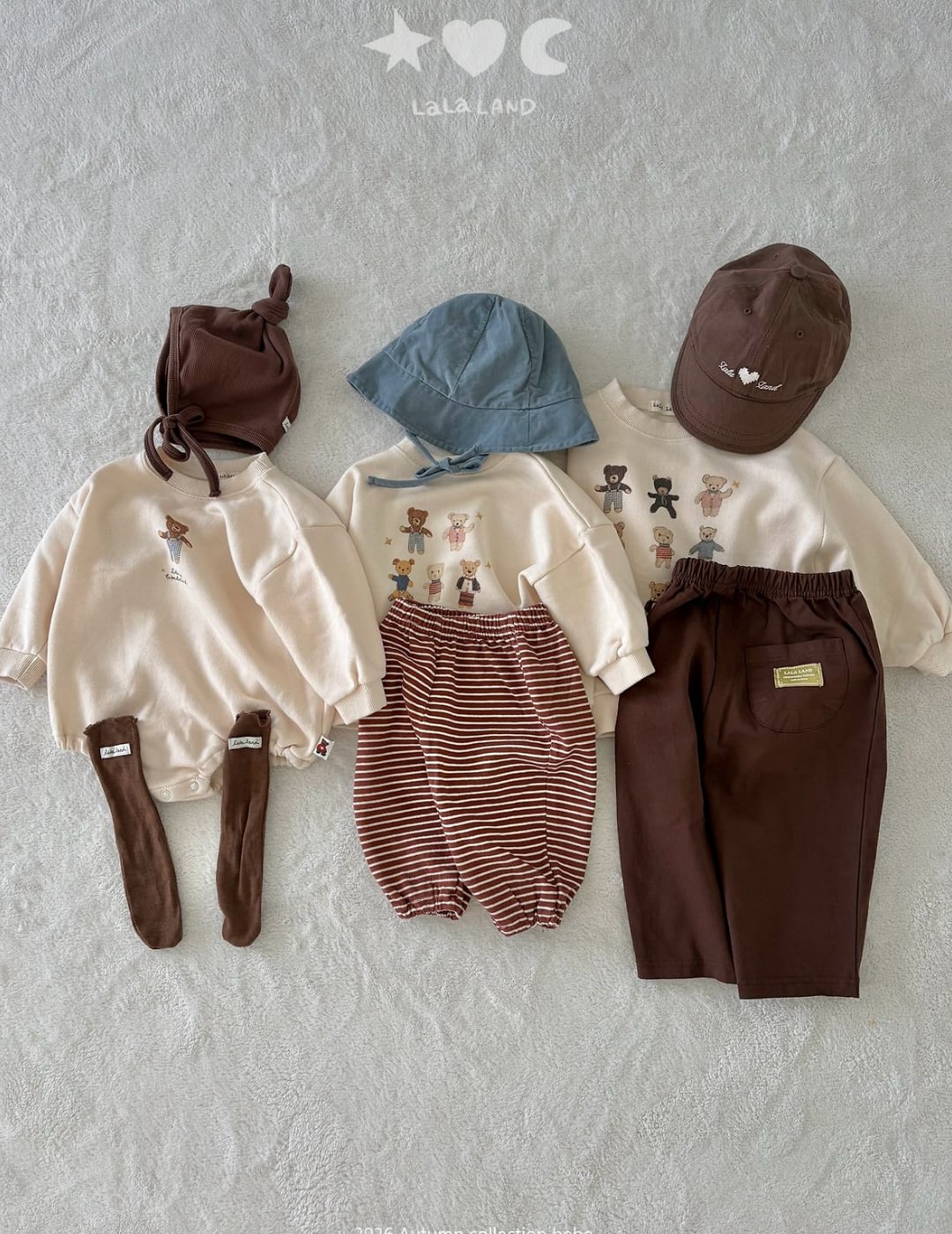 送料無料【予約】/  baby ベアロンパース /lalaland