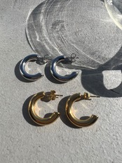 Round hoop pierce