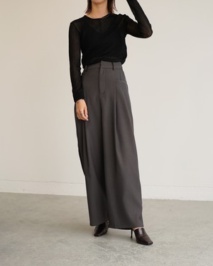 【rain won’t original】cocoon wide pants 　Gray