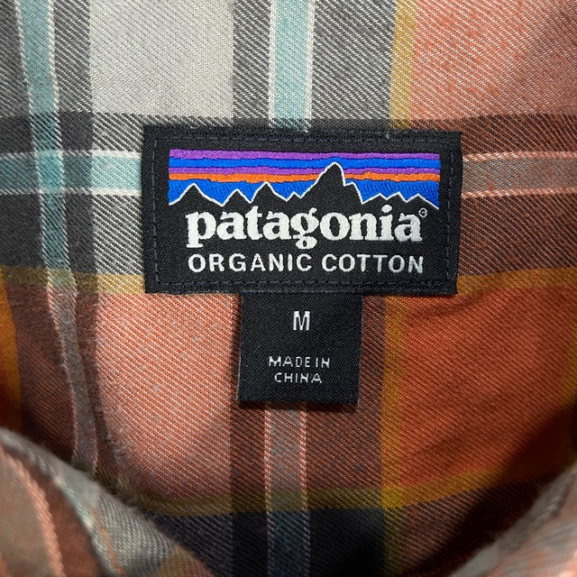 Patagonia チェック柄長袖シャツ オーガニックコットン M 2016年製