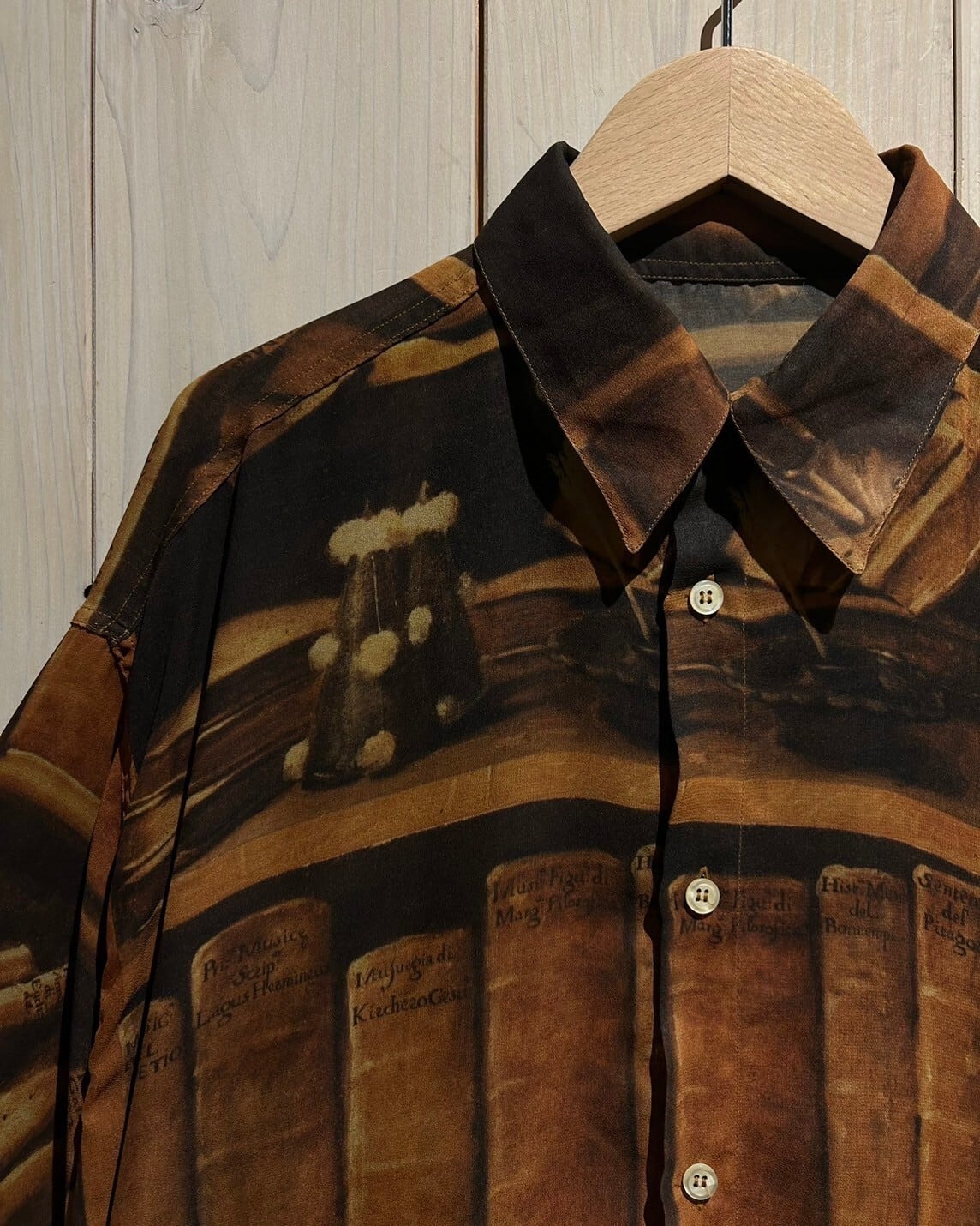 a.k.a.C.a.k.a vintage】Book Design Vintage Loose Sheer S/S Shirt 