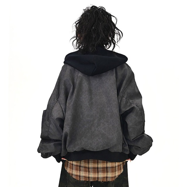 フードレイヤードミリタリーブルゾン 2col R01120