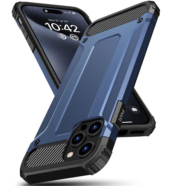 GTUJWN対応 iPhone 15 Pro 用のケース 衝撃吸収 耐衝撃 スマホカバー TPU+PCバンパー 二重構造 カメラ保護 落下防止